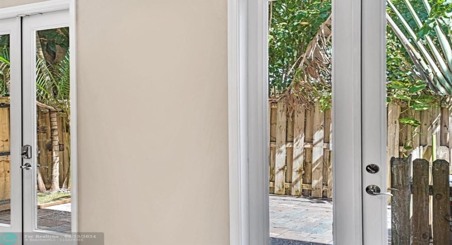 French Doors into Patio