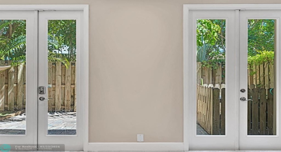 French Doors into Patio