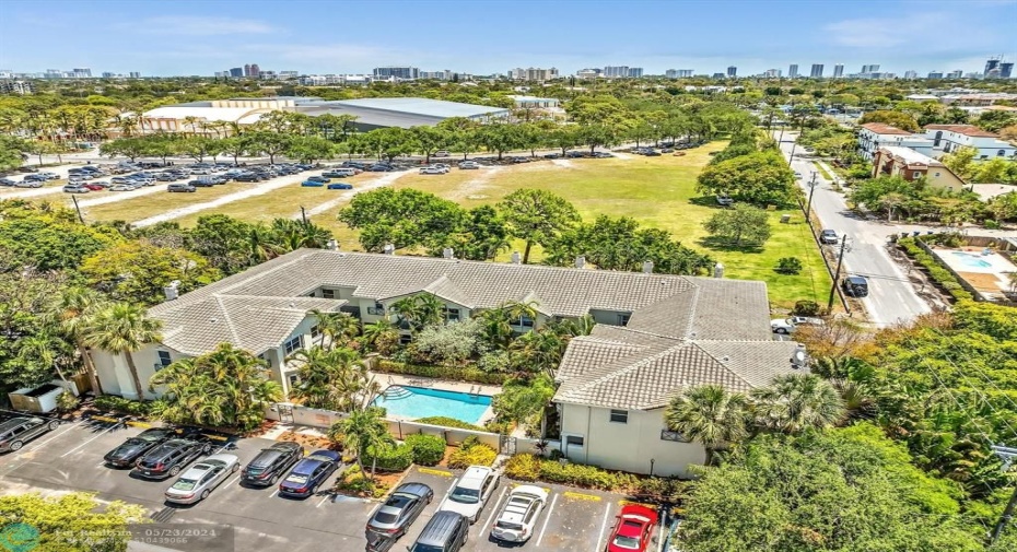 Aerial View of Front of Complex