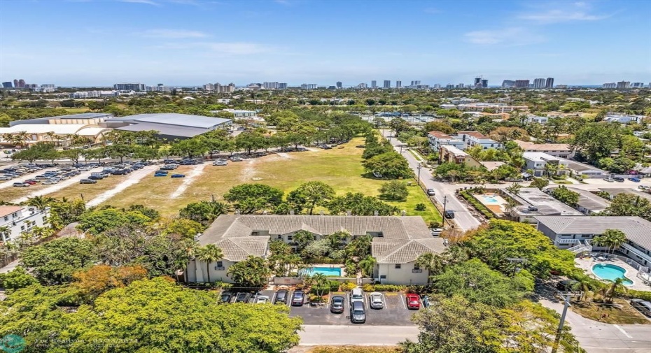 Aerial View of Front of Complex