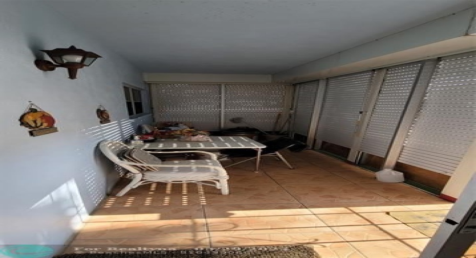 Patio with shutters