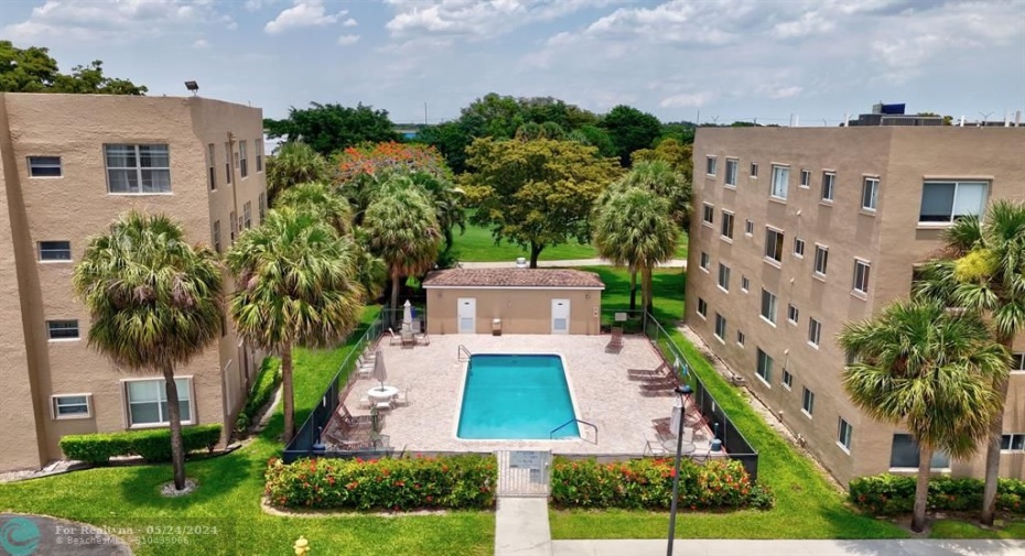 Take a dip in the sparkling pool!
