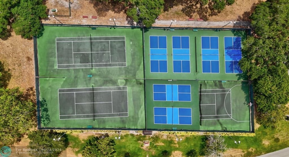 Tennis and pickleball courts.