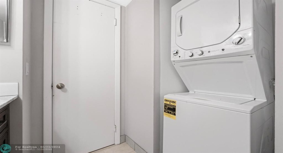 Newer stack washer & dryer