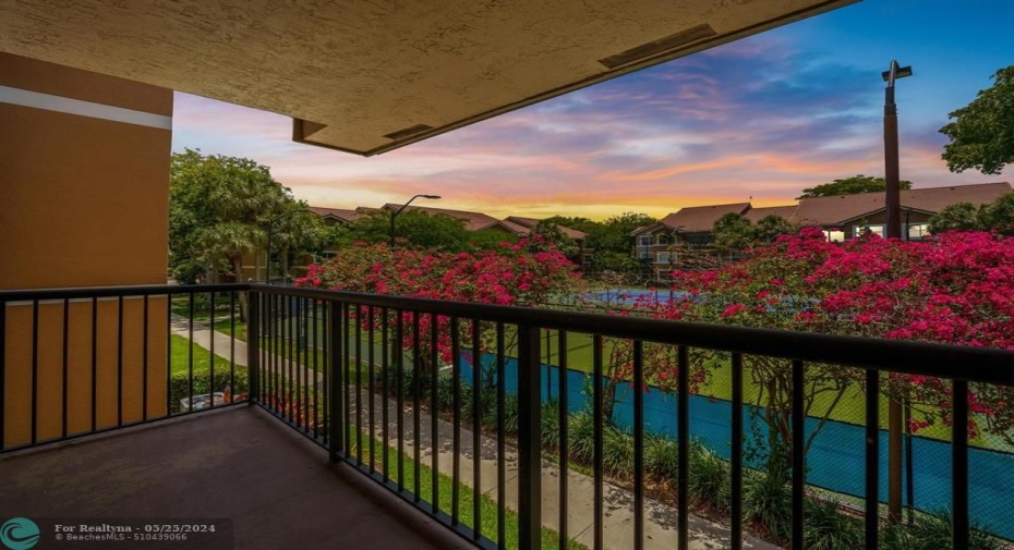 Sunset view from the balcony
