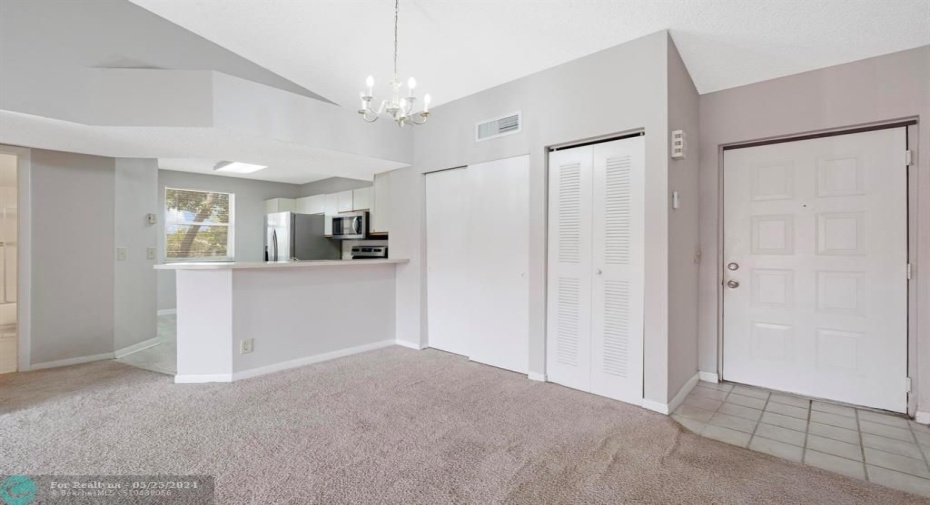 overlooking kitchen