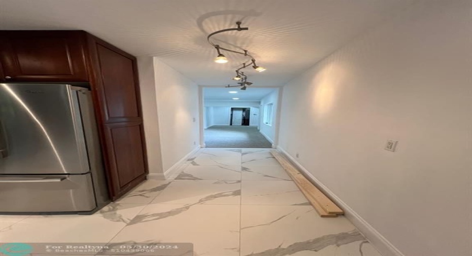 Hallway leading to dining room