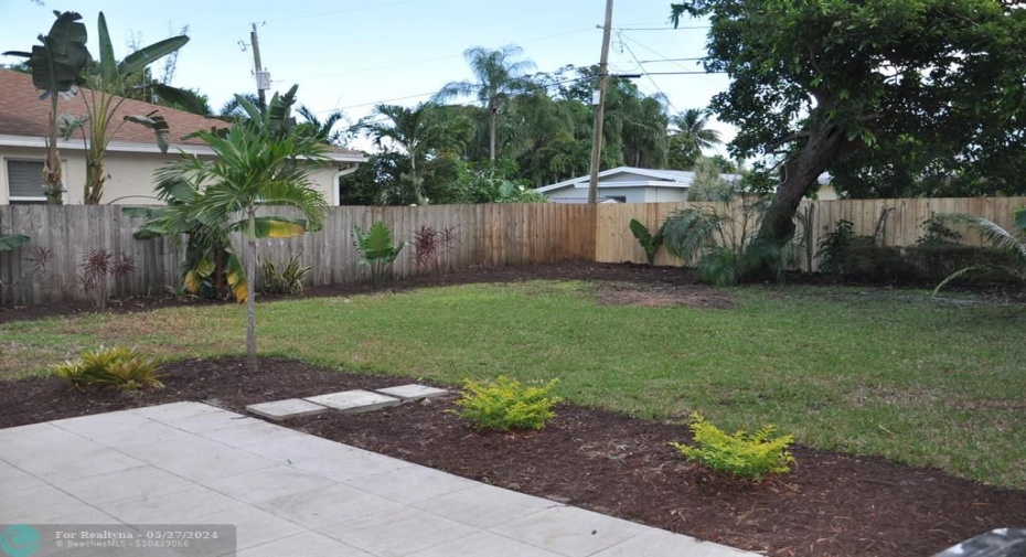 Large fence-in backyard