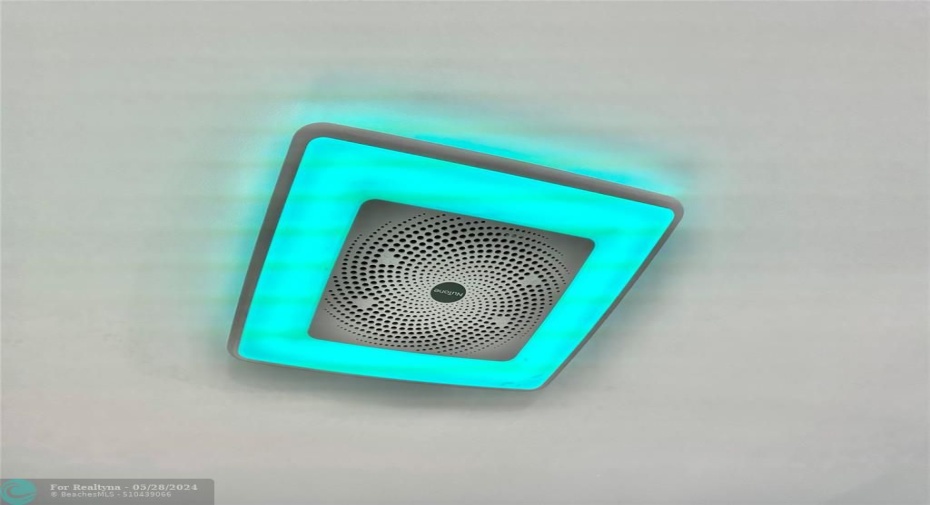 Change the colors of your overhead fan while listen to your tunes while connecting via bluetooth.