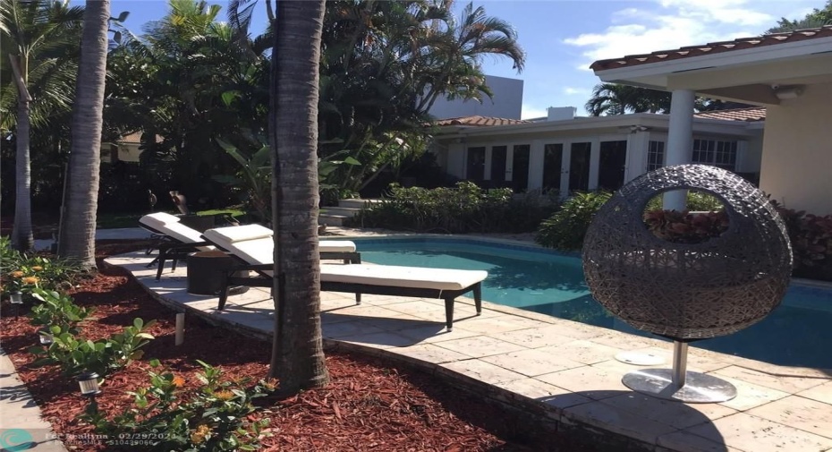 Back yard on waterway