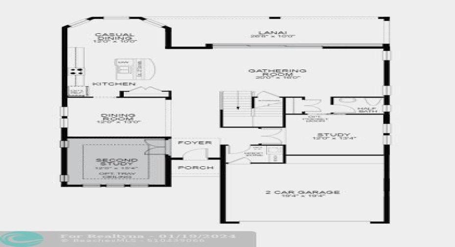 Structural options include: Screen enclosure, tray ceilings, keyless pad for garage door, second study, and pocket sliding glass door. MLS#F10390449